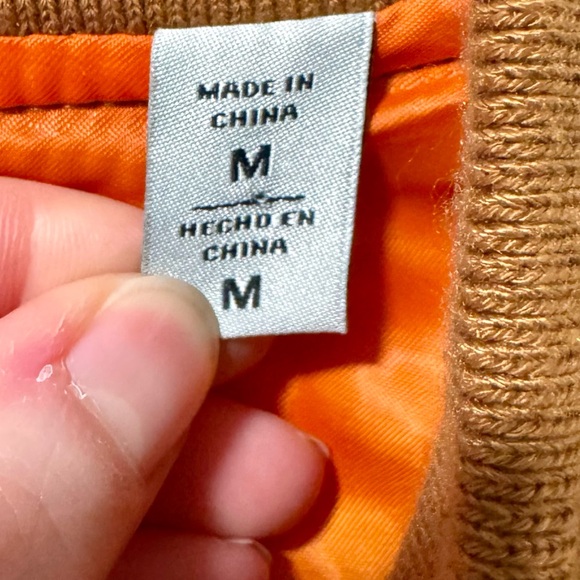 Men’s Levi's Quilted Tan Bomber Jacket Size M - Picture 6 of 9